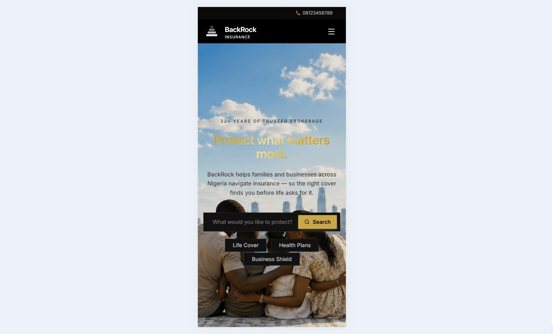 BackRock Insurance — Digital Transformation & Design System interface preview